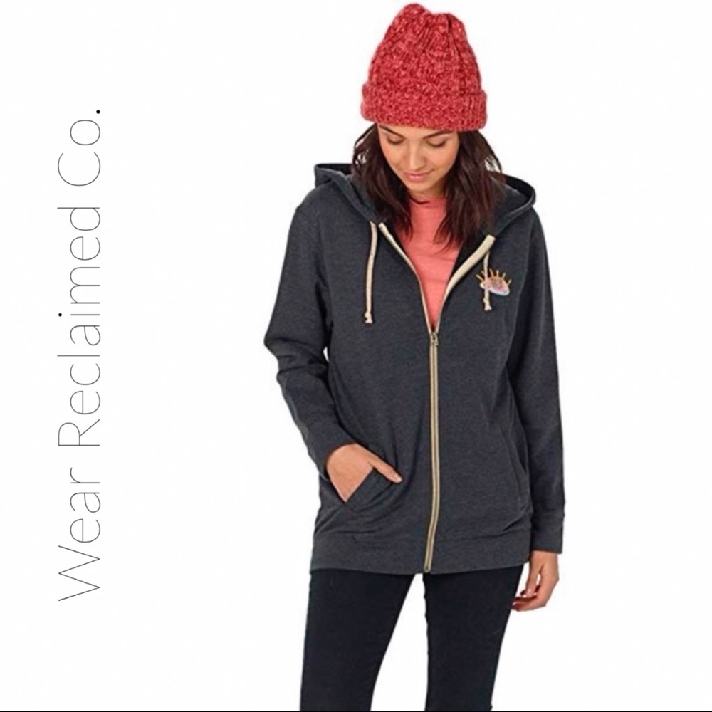 EUC BURTON Neverwhere Full-Zip Grey Hoodie